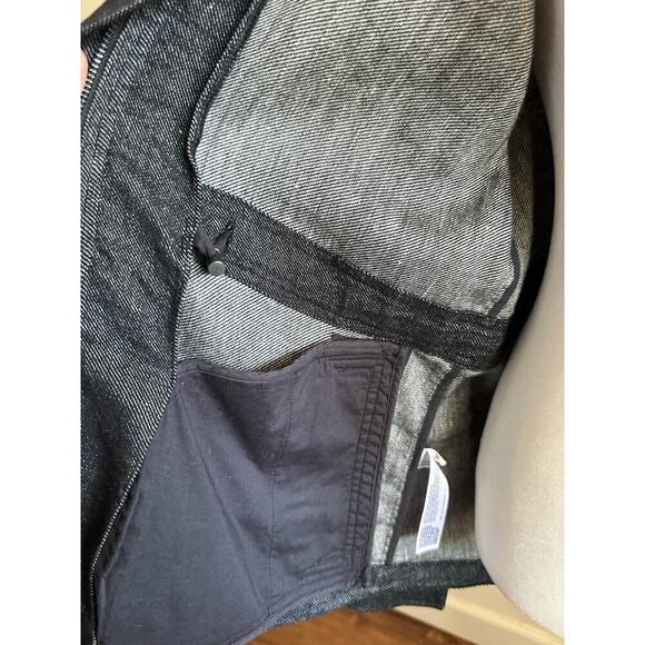Eileen Fisher Women’s Denim Jacket 53%cotton 45%linen Full Zip Unlined Size PM - Picture 8 of 12
